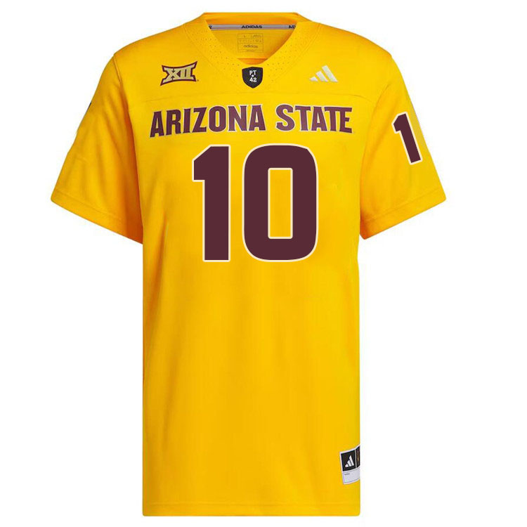 #10 Clayton Smith Arizona State Sun Devils College Football Jerseys Stitched-Gold